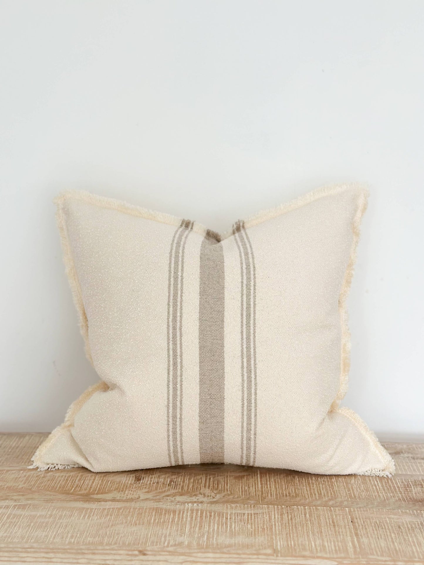 Ellie Cushion Cover 45x45 - Greige Stripe - Bridgnorth Furniture
