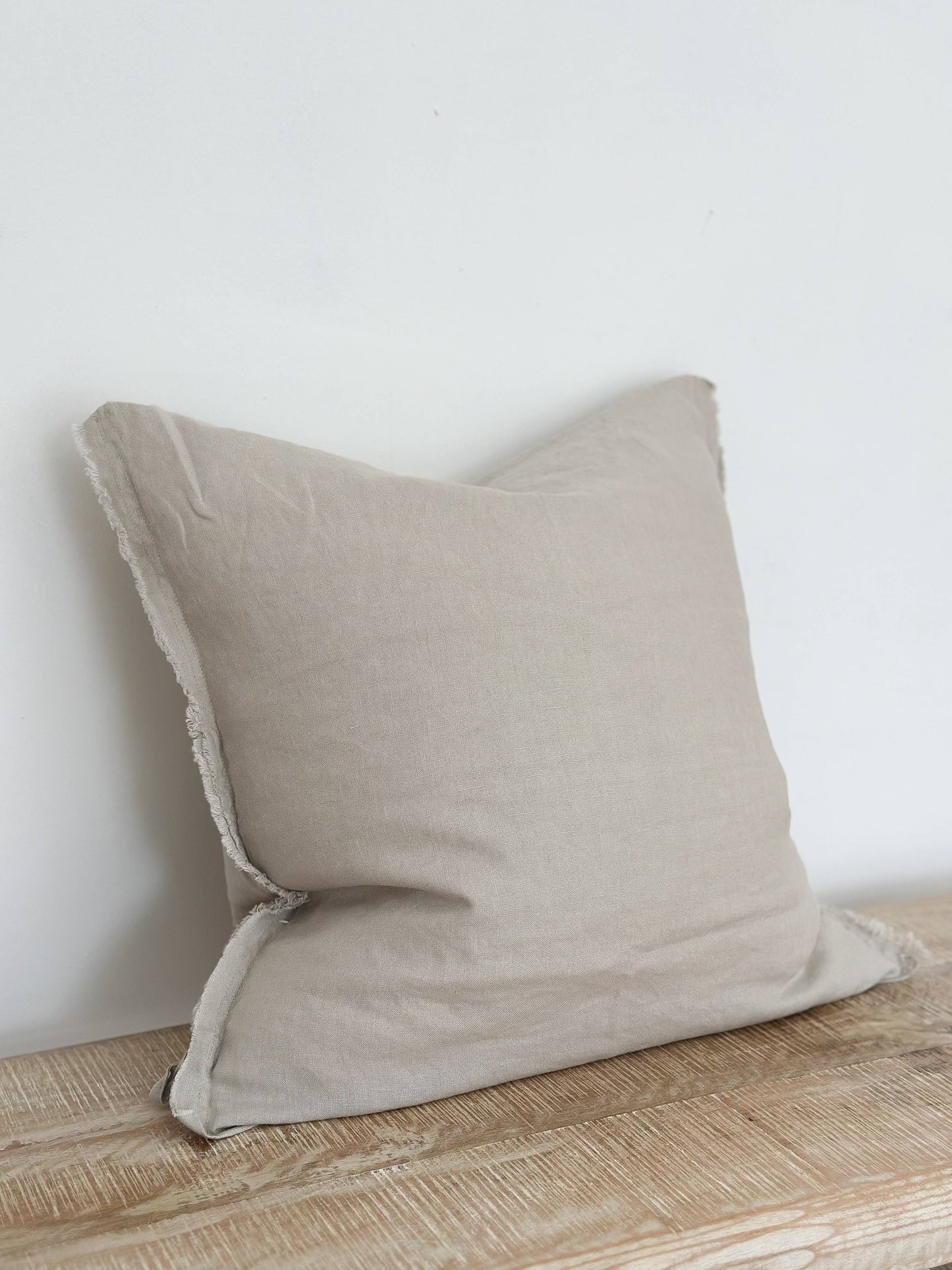 Esmee Linen Cushion Cover 45×45 – Dove Grey - Bridgnorth Furniture
