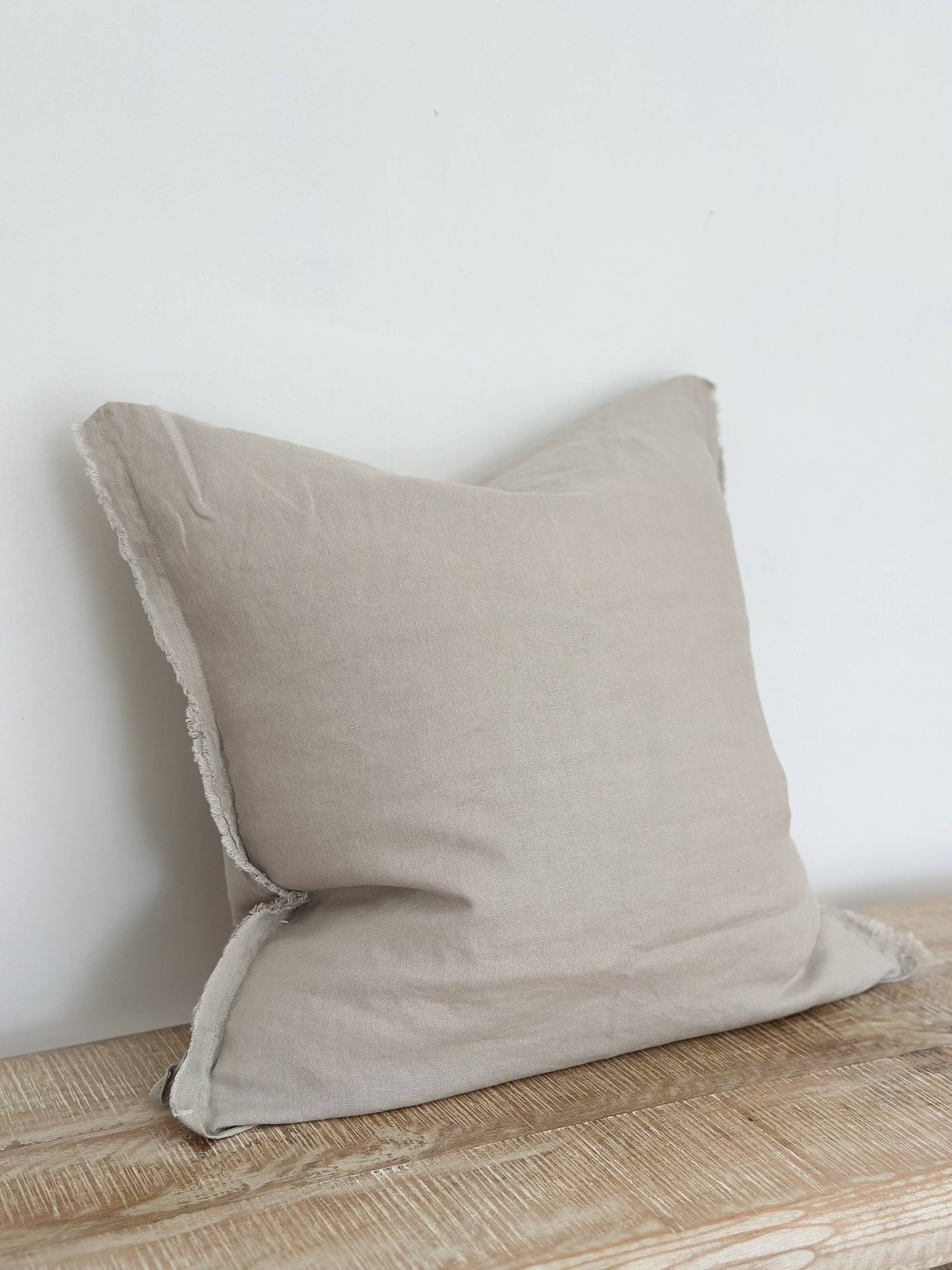 Esmee Linen Cushion Cover 45×45 – Dove Grey - Bridgnorth Furniture