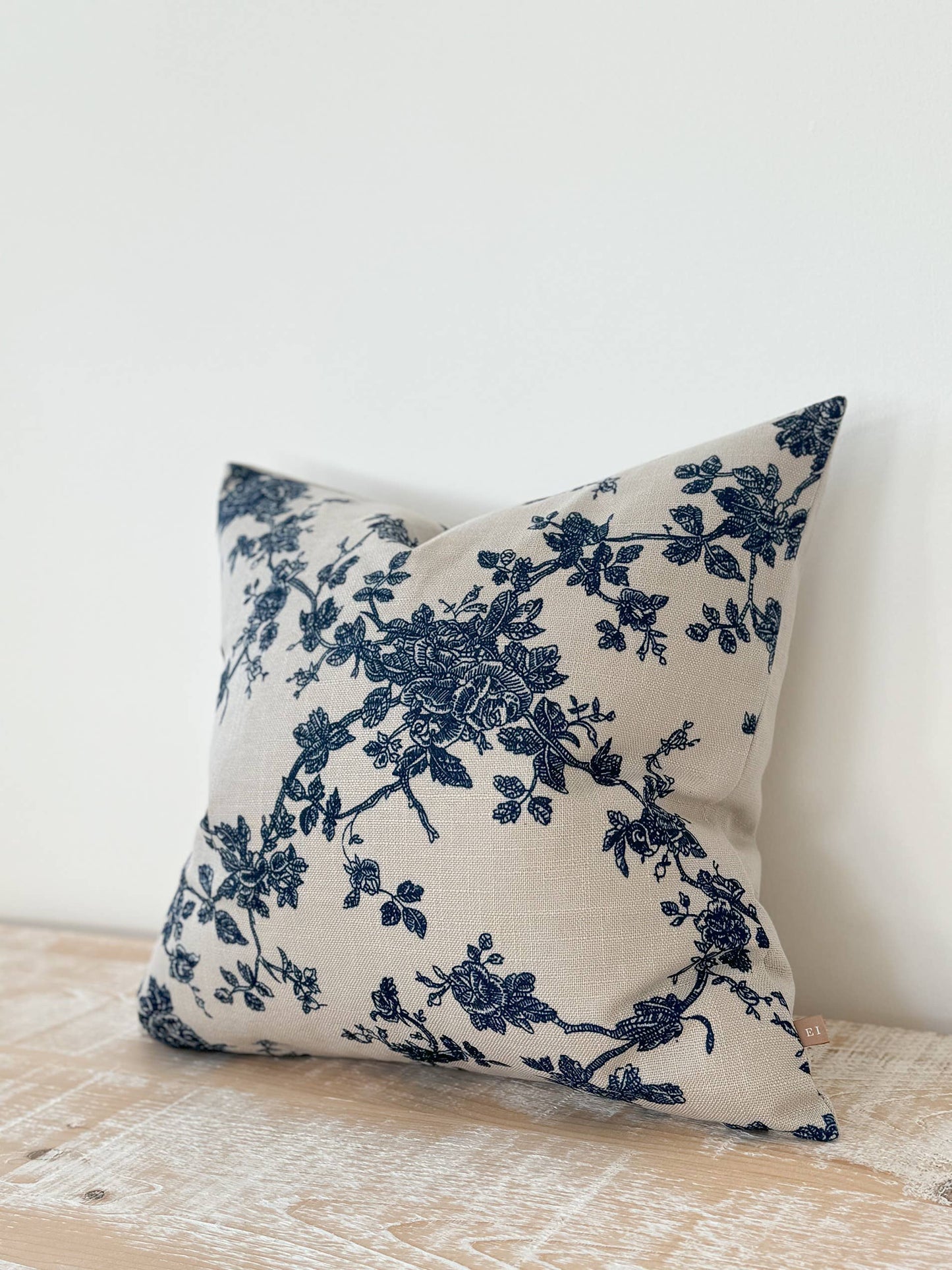 Francesca Blue Floral Cushion - 45x45 - Bridgnorth Furniture