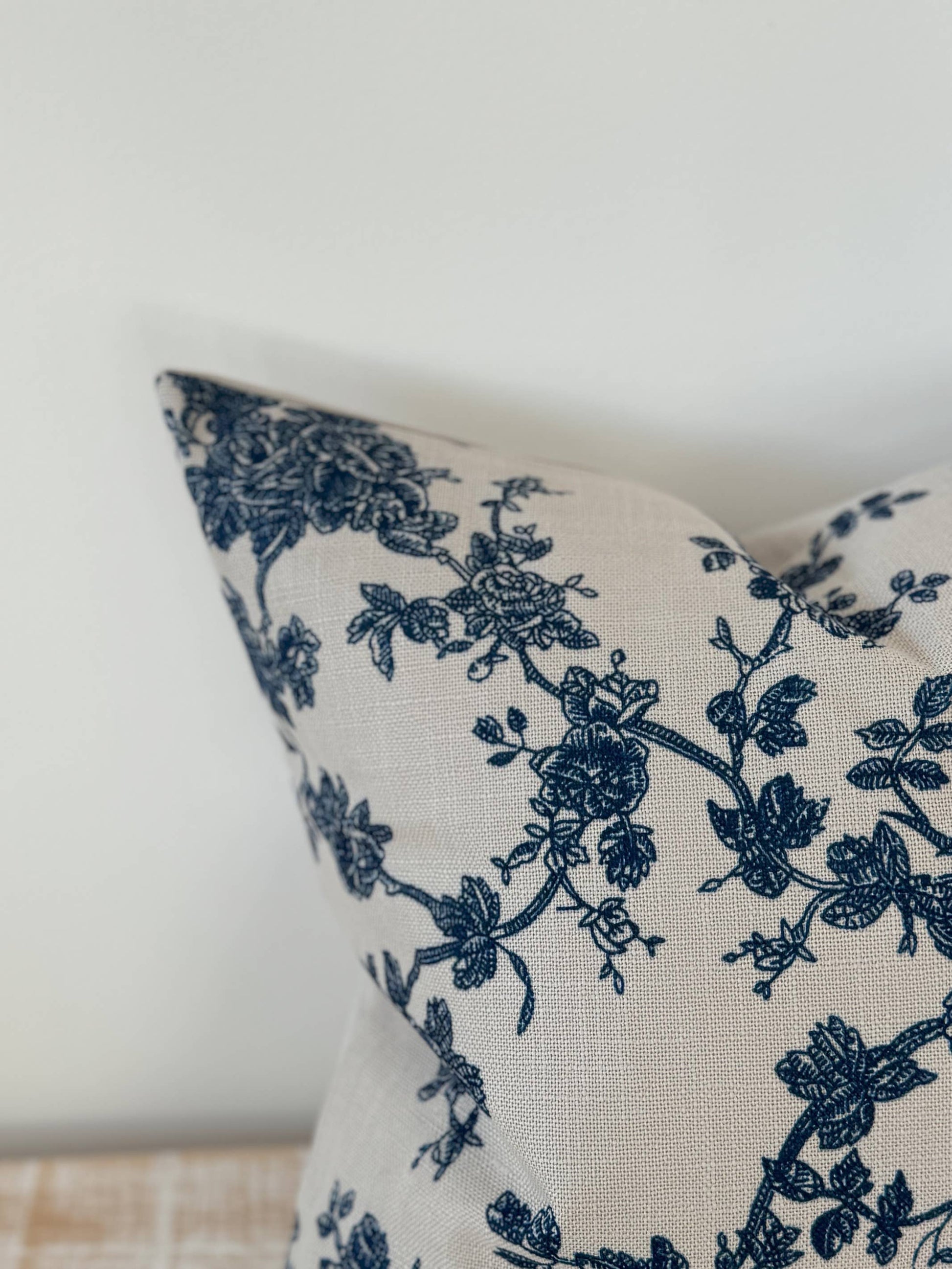 Francesca Blue Floral Cushion - 45x45 - Bridgnorth Furniture