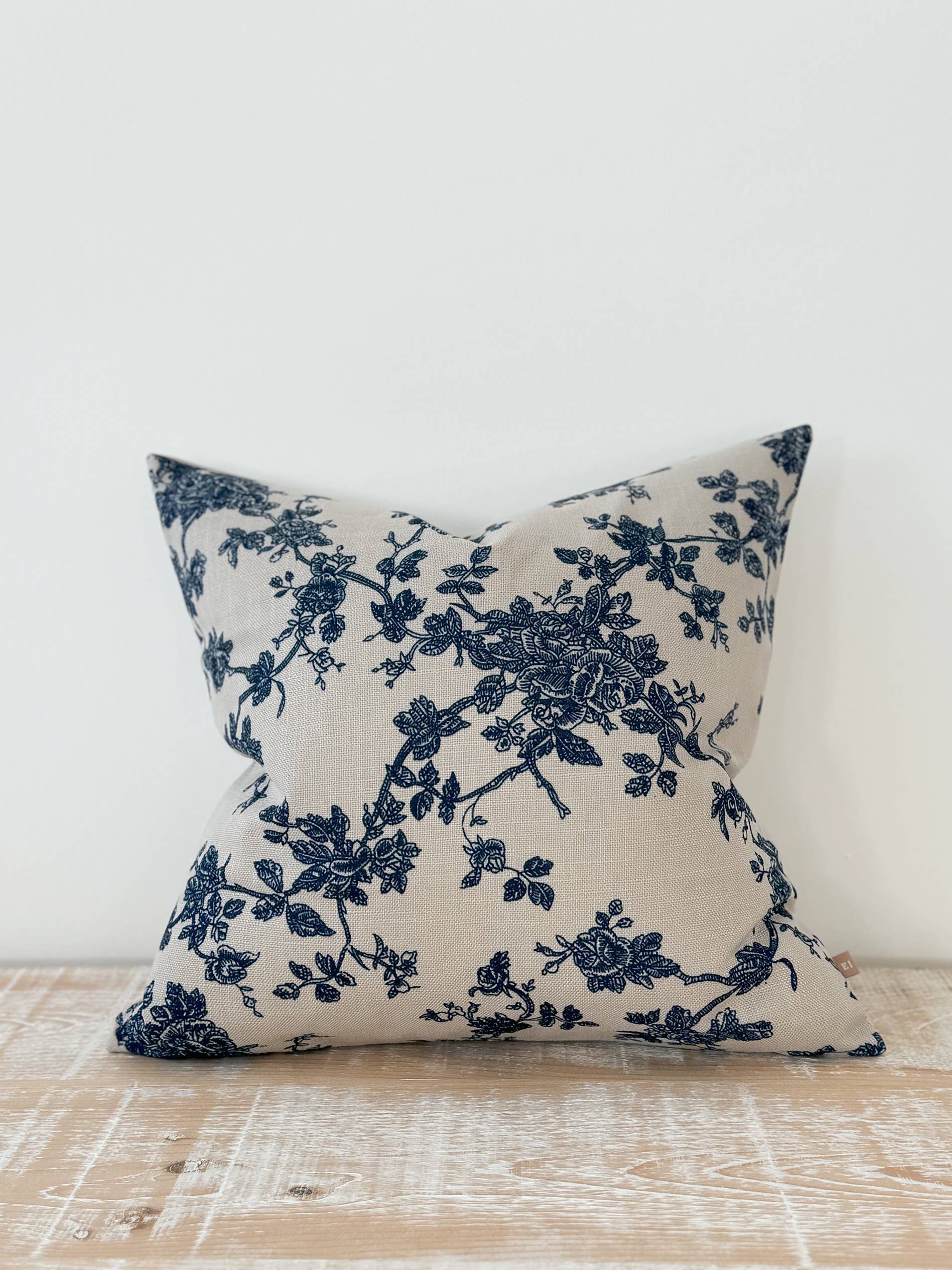 Francesca Blue Floral Cushion - 45x45 - Bridgnorth Furniture