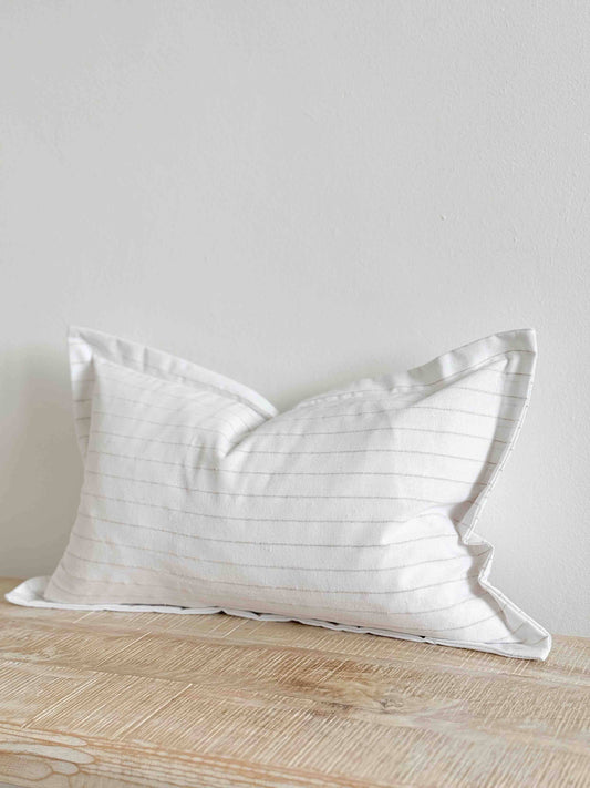 Lexie Linen Blend Cushion Cover 50x30 - White - Bridgnorth Furniture