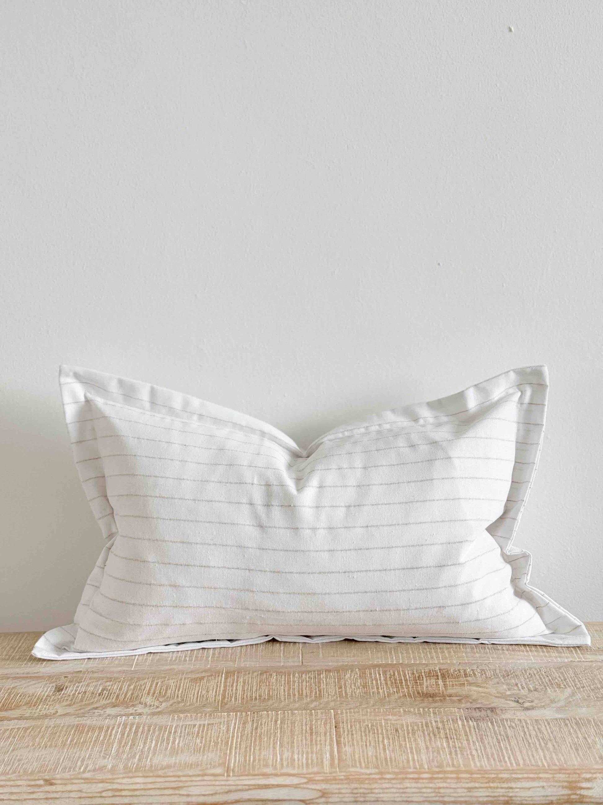 Lexie Linen Blend Cushion Cover 50x30 - White - Bridgnorth Furniture