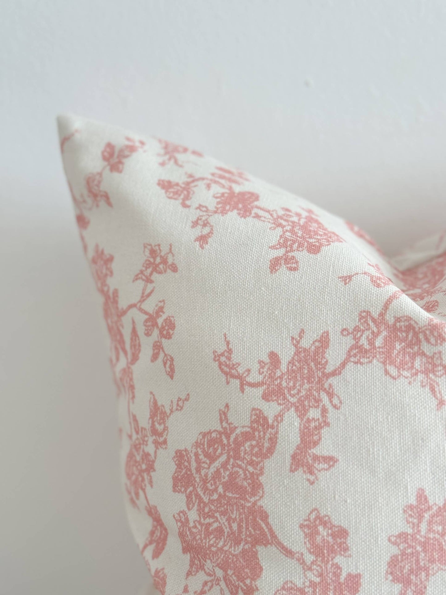 Aria Cotton Cushion Cover 45x45 - Pink Floral Print - Bridgnorth Furniture