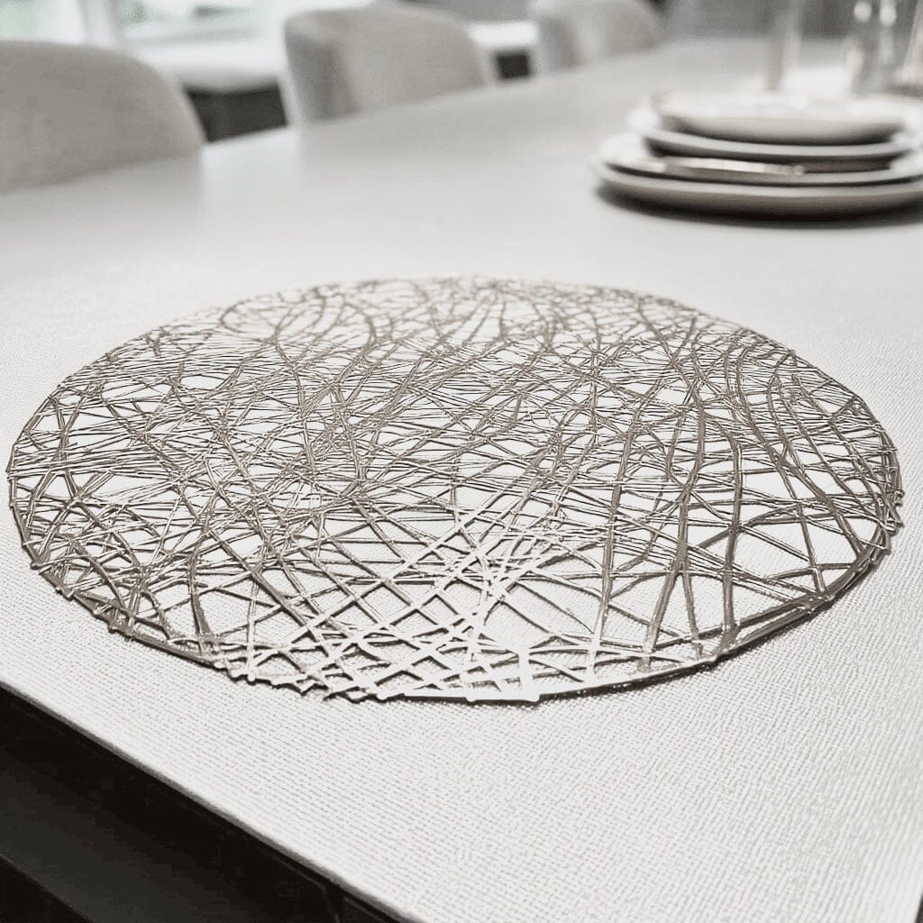 Emily Silver Round Placemat - Bridgnorth Furniture