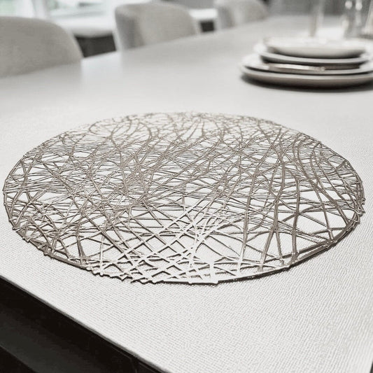 Emily Silver Round Placemat - Bridgnorth Furniture