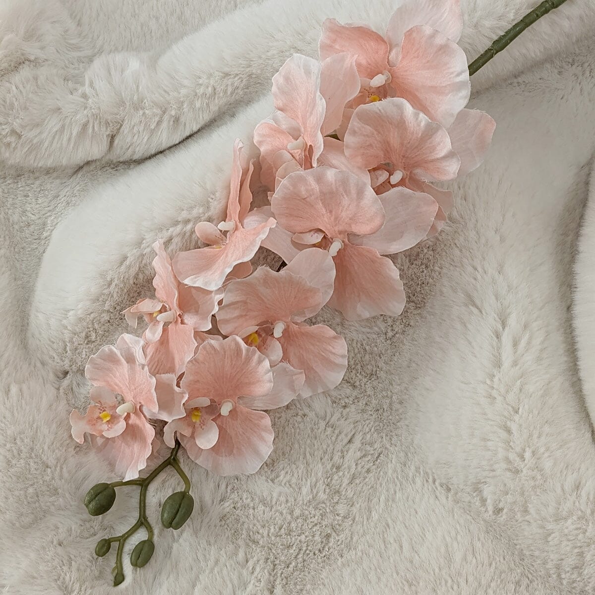 Faux Baby Pink Orchid Single Stem Flower - Bridgnorth Furniture