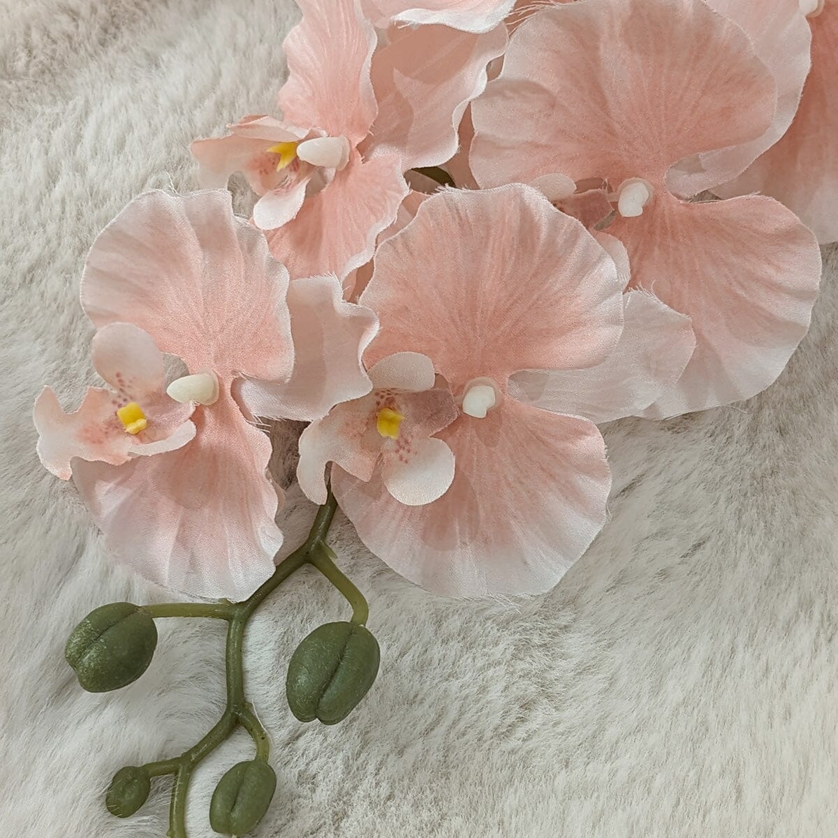 Faux Baby Pink Orchid Single Stem Flower - Bridgnorth Furniture