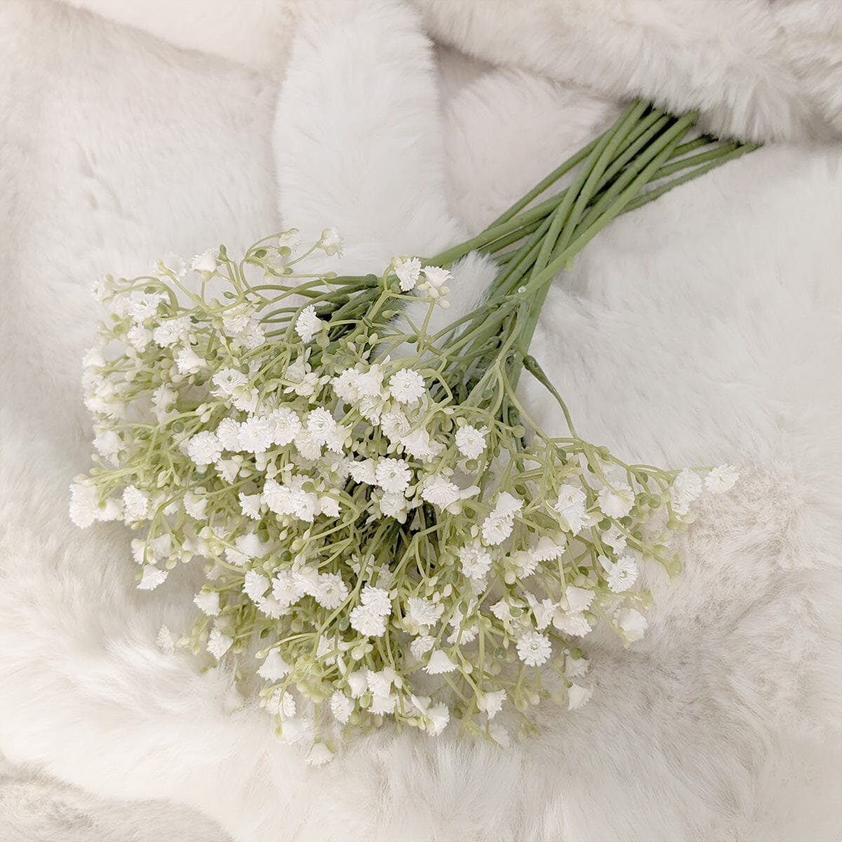 Faux White Gypsophila Bunch of Flowers - Bridgnorth Furniture