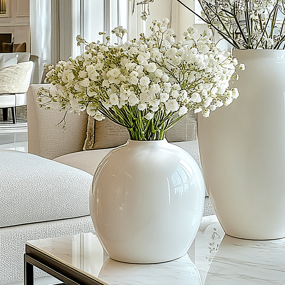 Faux White Gypsophila Bunch of Flowers - Bridgnorth Furniture
