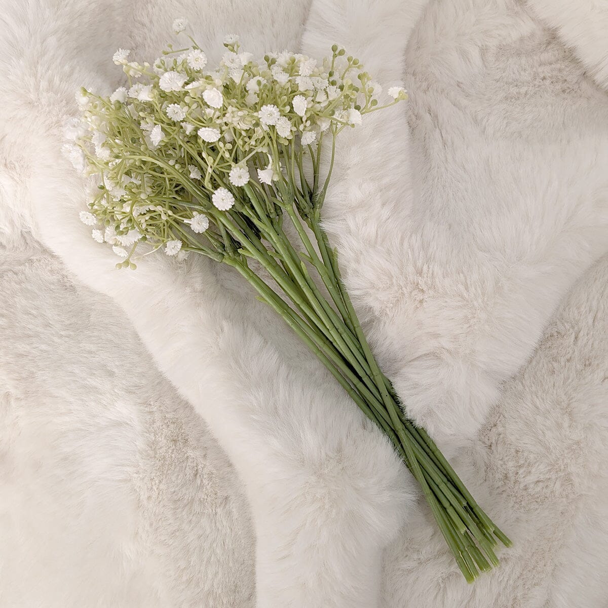 Faux White Gypsophila Bunch of Flowers - Bridgnorth Furniture