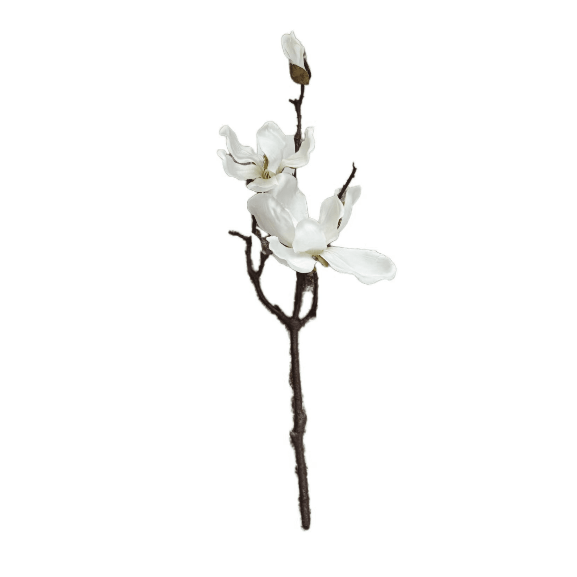 Faux White Magnolia Single Stem Floral - Bridgnorth Furniture