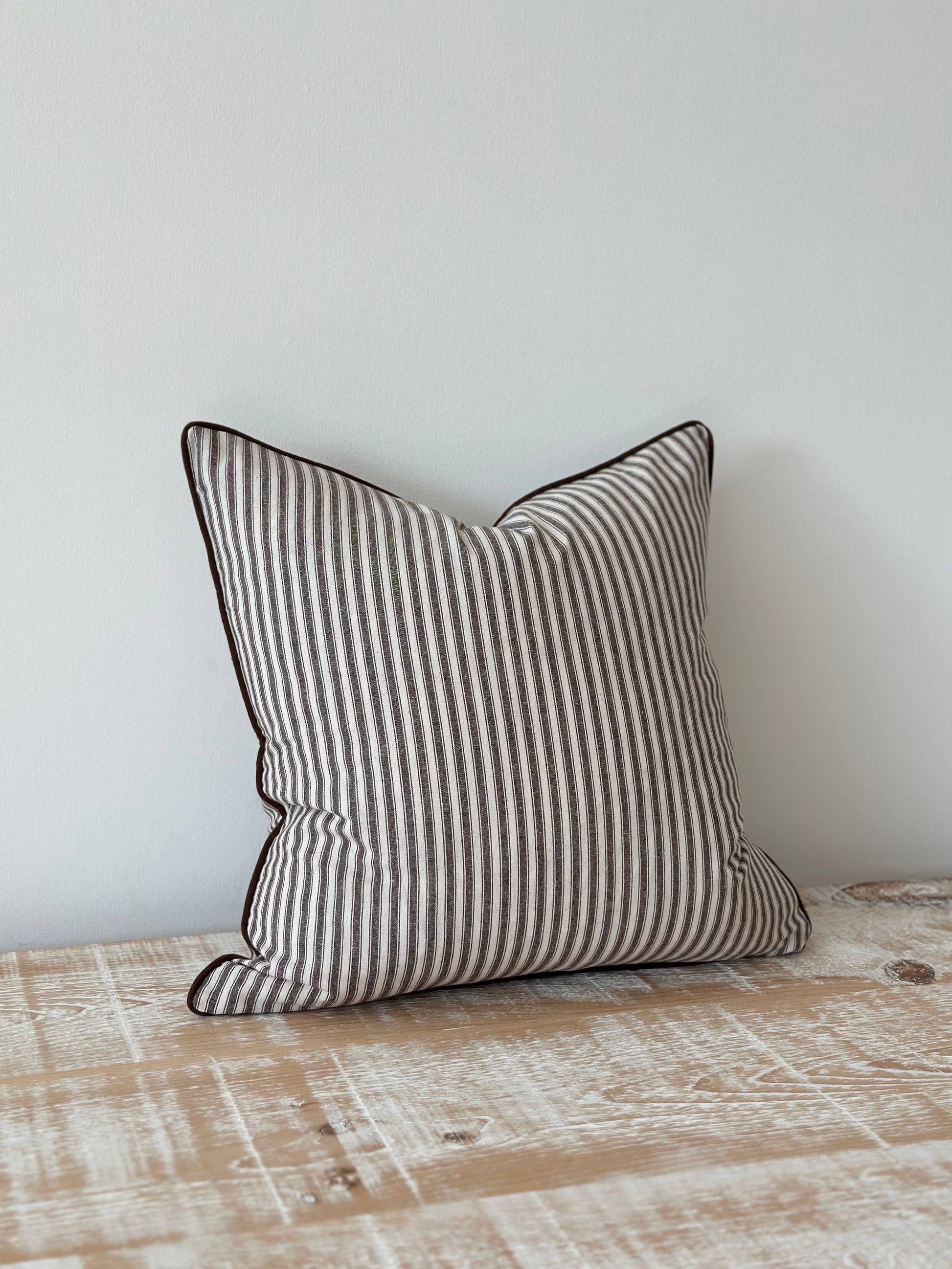 Florence Dark Brown Stripe - 45x45 cm - Bridgnorth Furniture