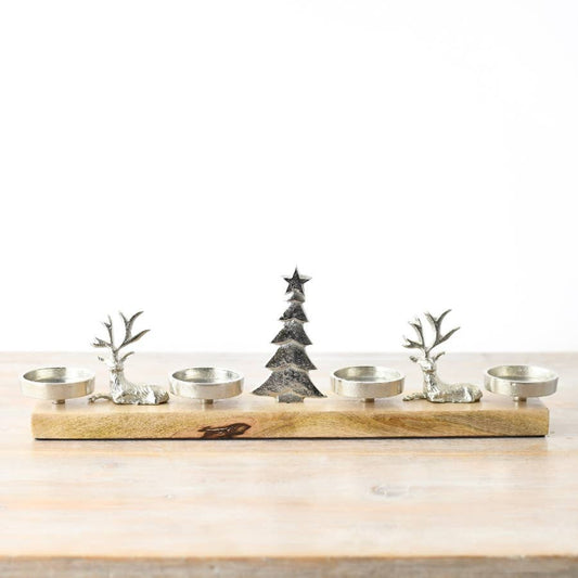 Deer Scene Candle Holder, 46cm - Bridgnorth Furniture