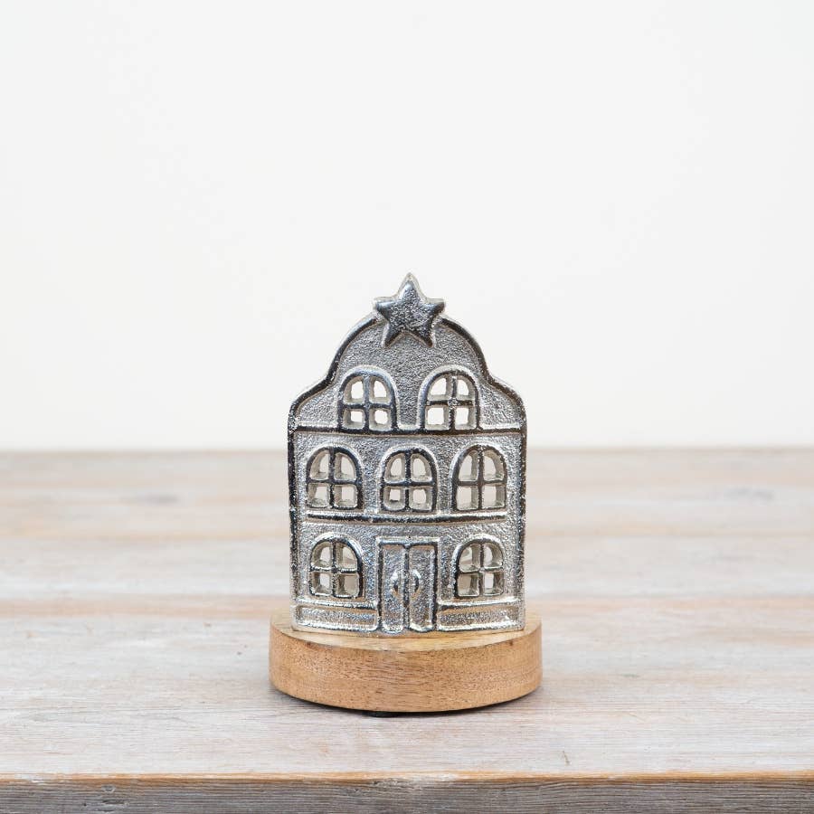 Metal House T-Light Holder 15cm - Bridgnorth Furniture