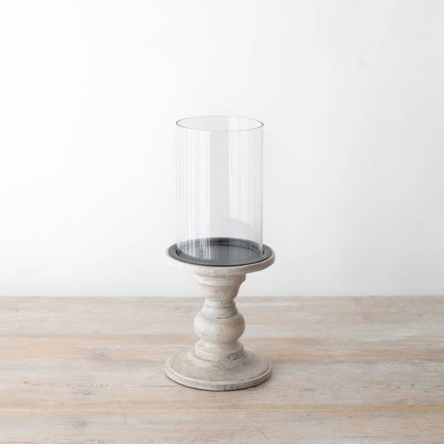 Wooden Pillar Candle Holder, 30cm - Bridgnorth Furniture