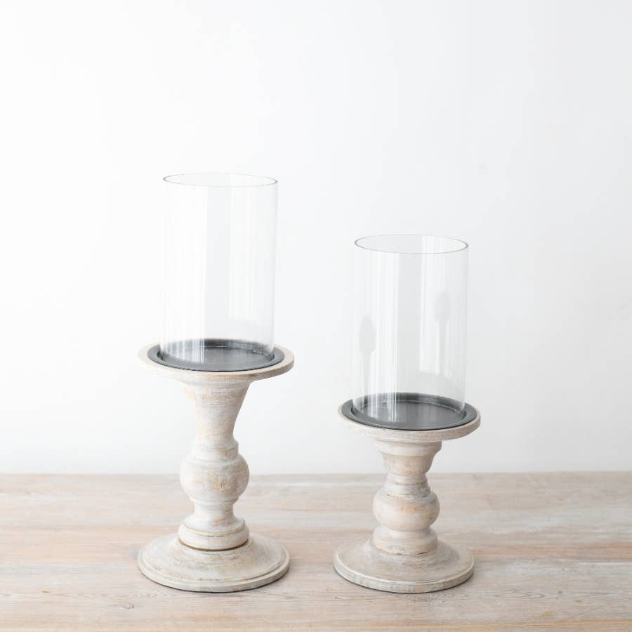 Wooden Pillar Candle Holder, 30cm - Bridgnorth Furniture