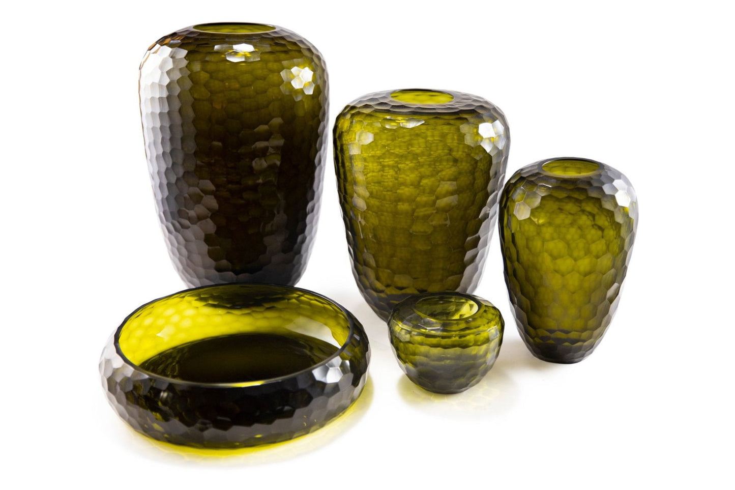 EMERALD CANDLEHOLDER - H10 D14 cm - Olive - Bridgnorth Furniture