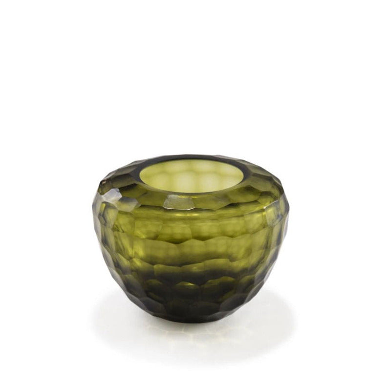 EMERALD CANDLEHOLDER - H10 D14 cm - Olive - Bridgnorth Furniture