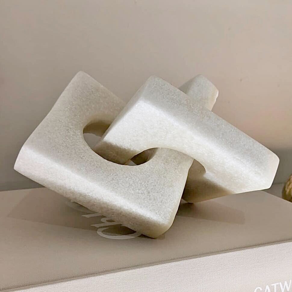 Honey Natural Stone Link Decorative Ornament - Bridgnorth Furniture