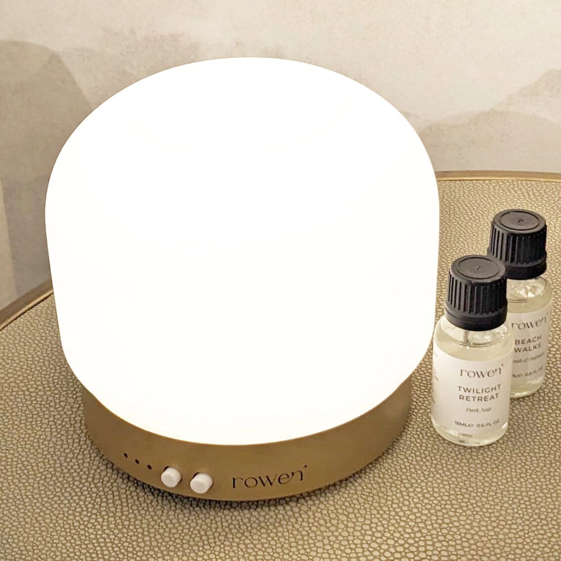 Jayla White & Gold Electronic Aroma Mist Diffuser Lamp - Bridgnorth Furniture