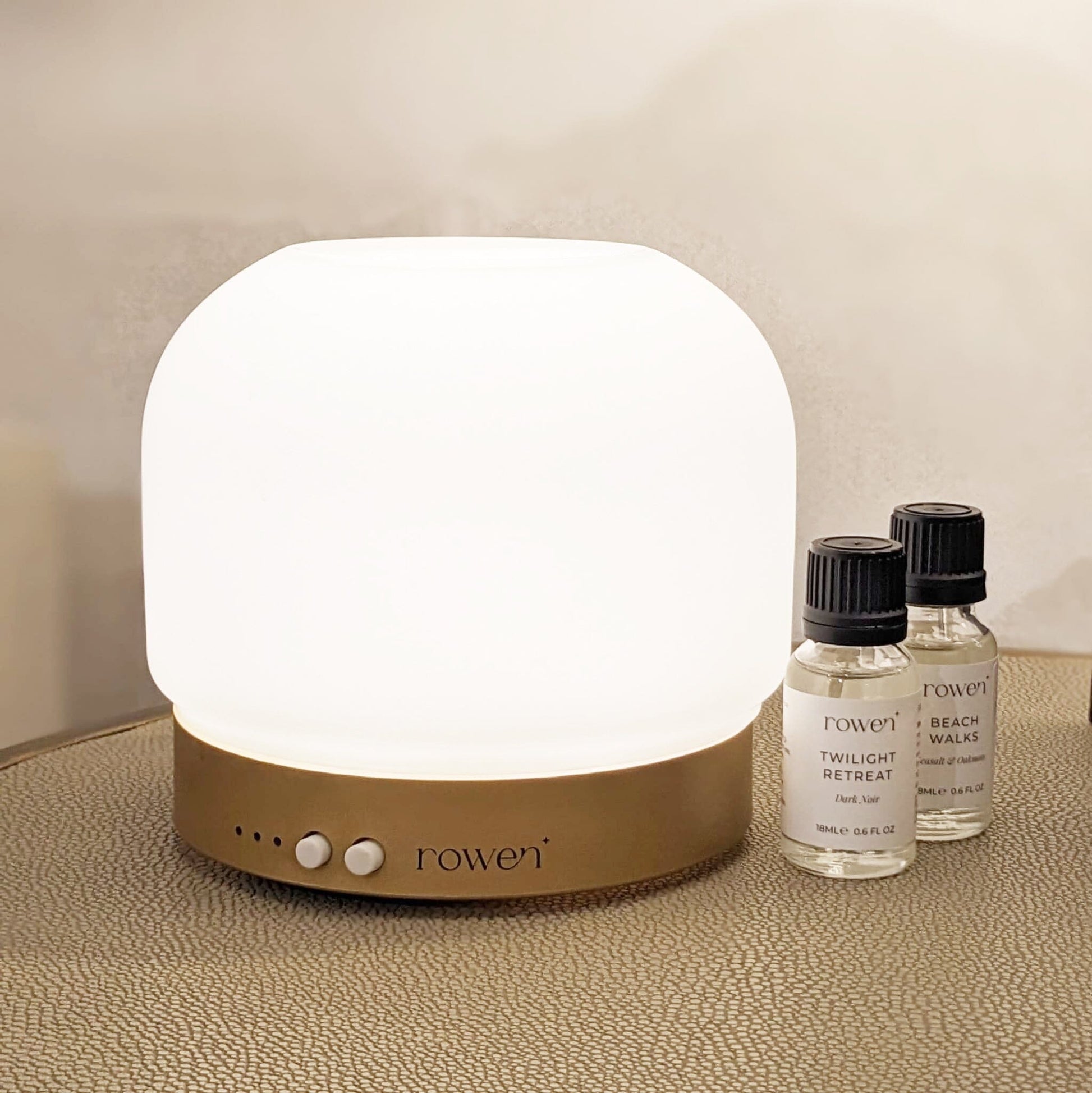 Jayla White & Gold Electronic Aroma Mist Diffuser Lamp - Bridgnorth Furniture