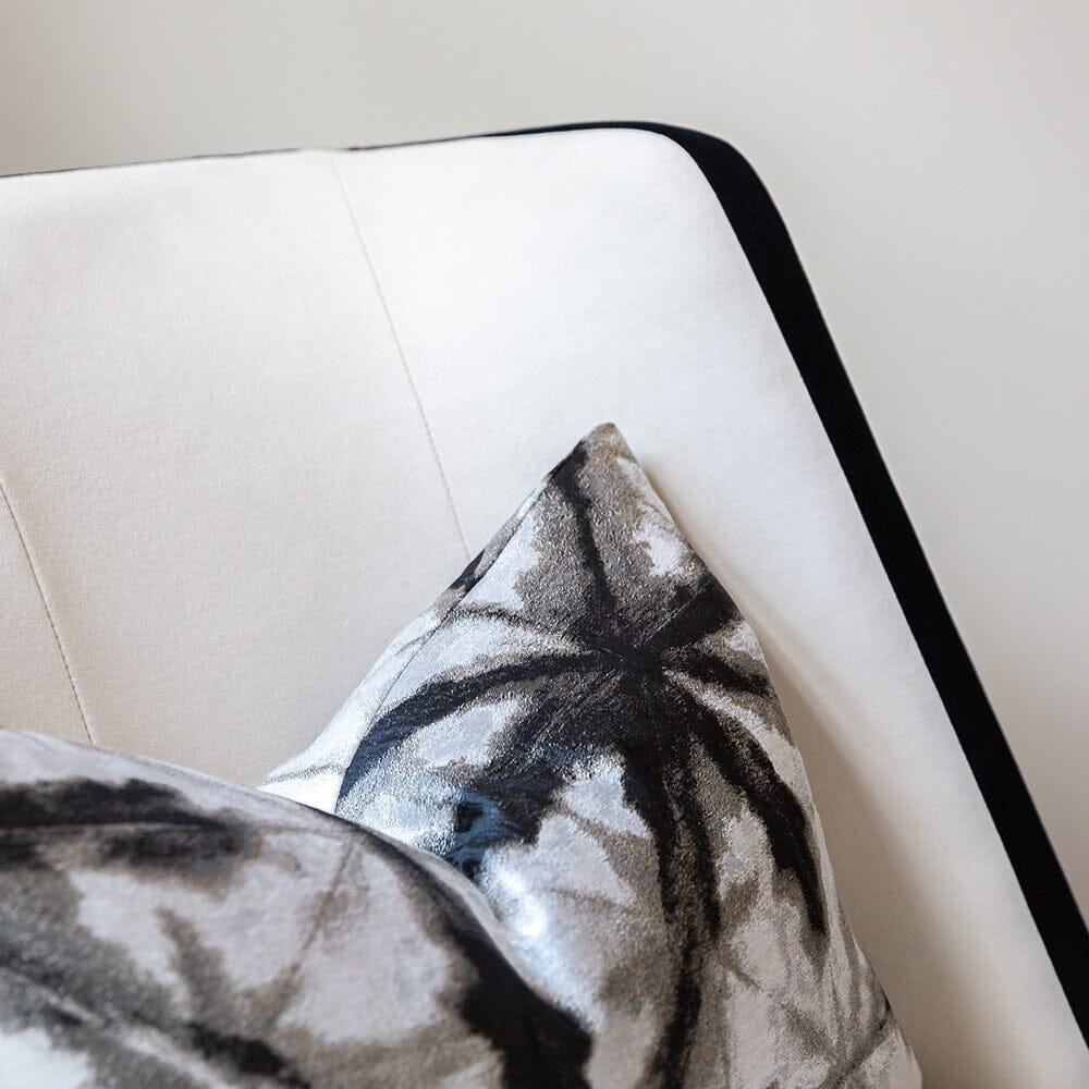 Knightsbridge Cream Velvet Accent Chair With Black Piping - Bridgnorth Furniture