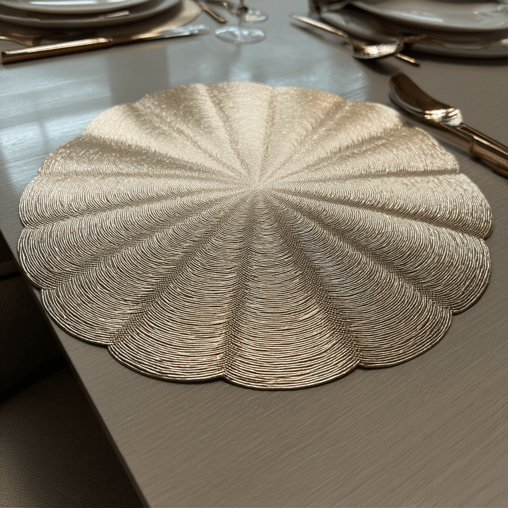Lyra Gold Round Placemat - Bridgnorth Furniture