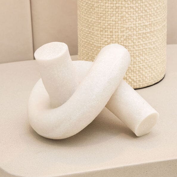 Marina White Stone Decorative Knot Ornament - Bridgnorth Furniture