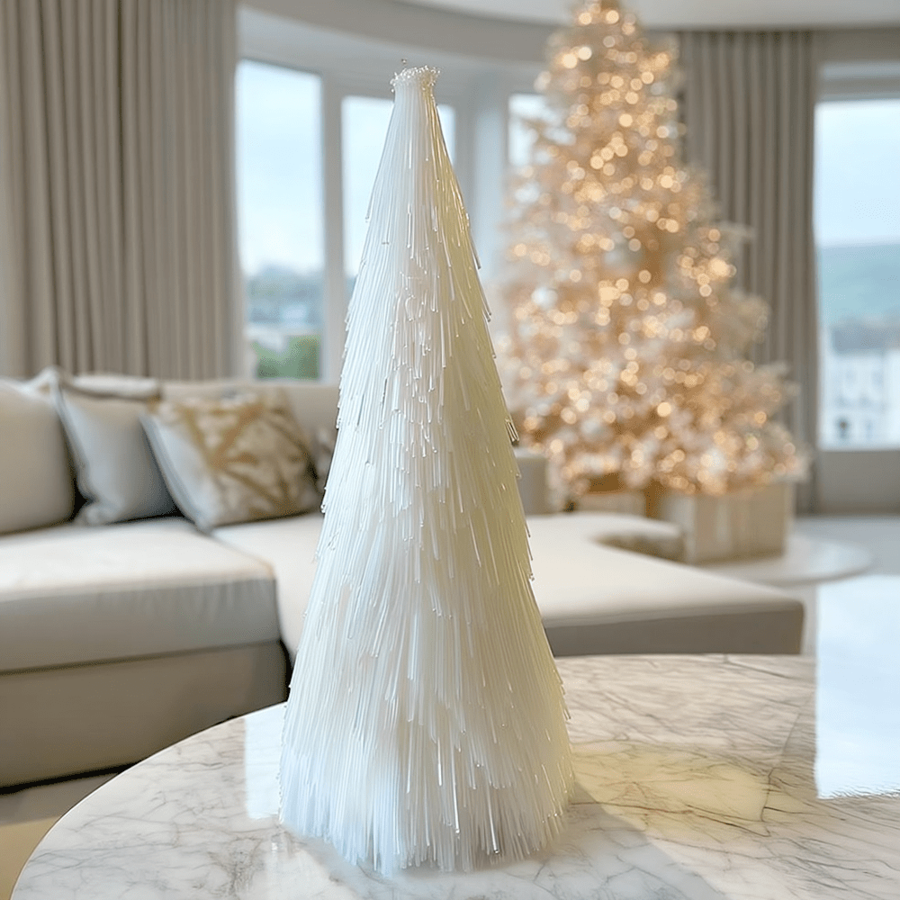 Medium White Decorative Christmas Tree Ornament - Bridgnorth Furniture