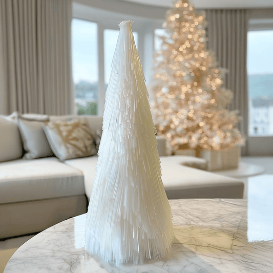Medium White Decorative Christmas Tree Ornament - Bridgnorth Furniture