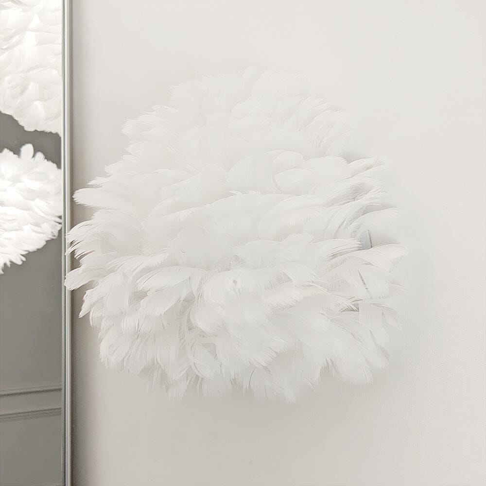 Natasha White Feather Wall Light - Bridgnorth Furniture