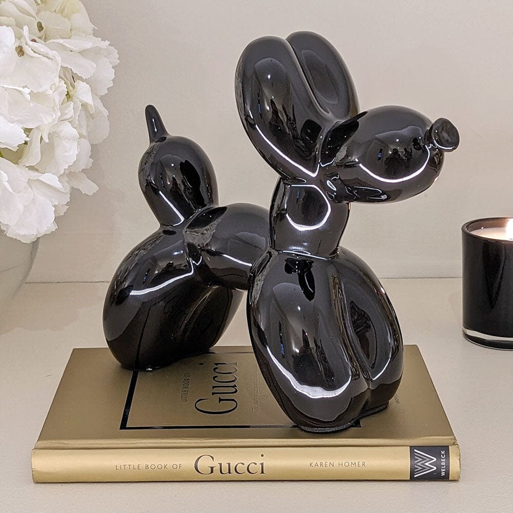 Patrice Black Standing Balloon Dog Ornament - Bridgnorth Furniture