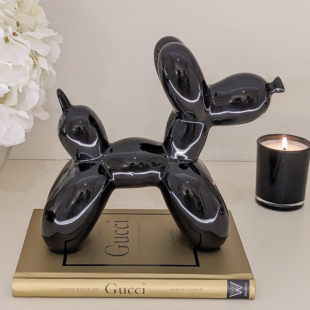 Patrice Black Standing Balloon Dog Ornament - Bridgnorth Furniture