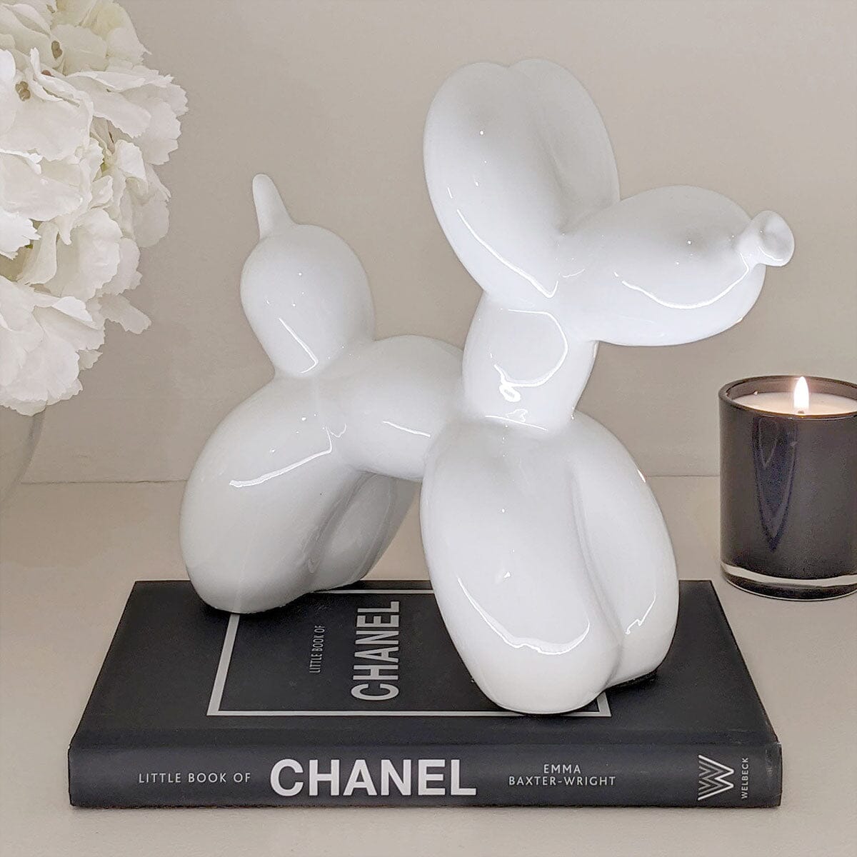 Patrice Cream Standing Balloon Dog Ornament - Bridgnorth Furniture