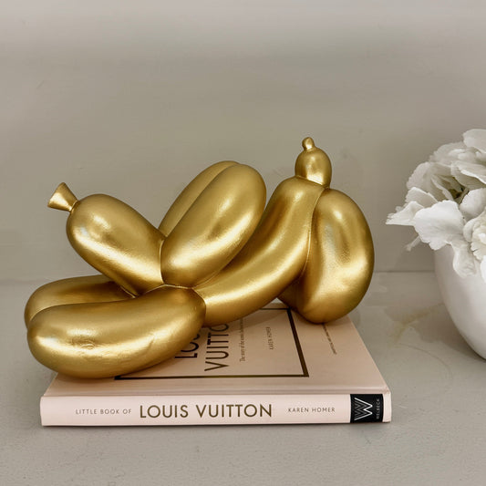 Patrice Gold Stretching Decorative Balloon Dog Ornament - Bridgnorth Furniture