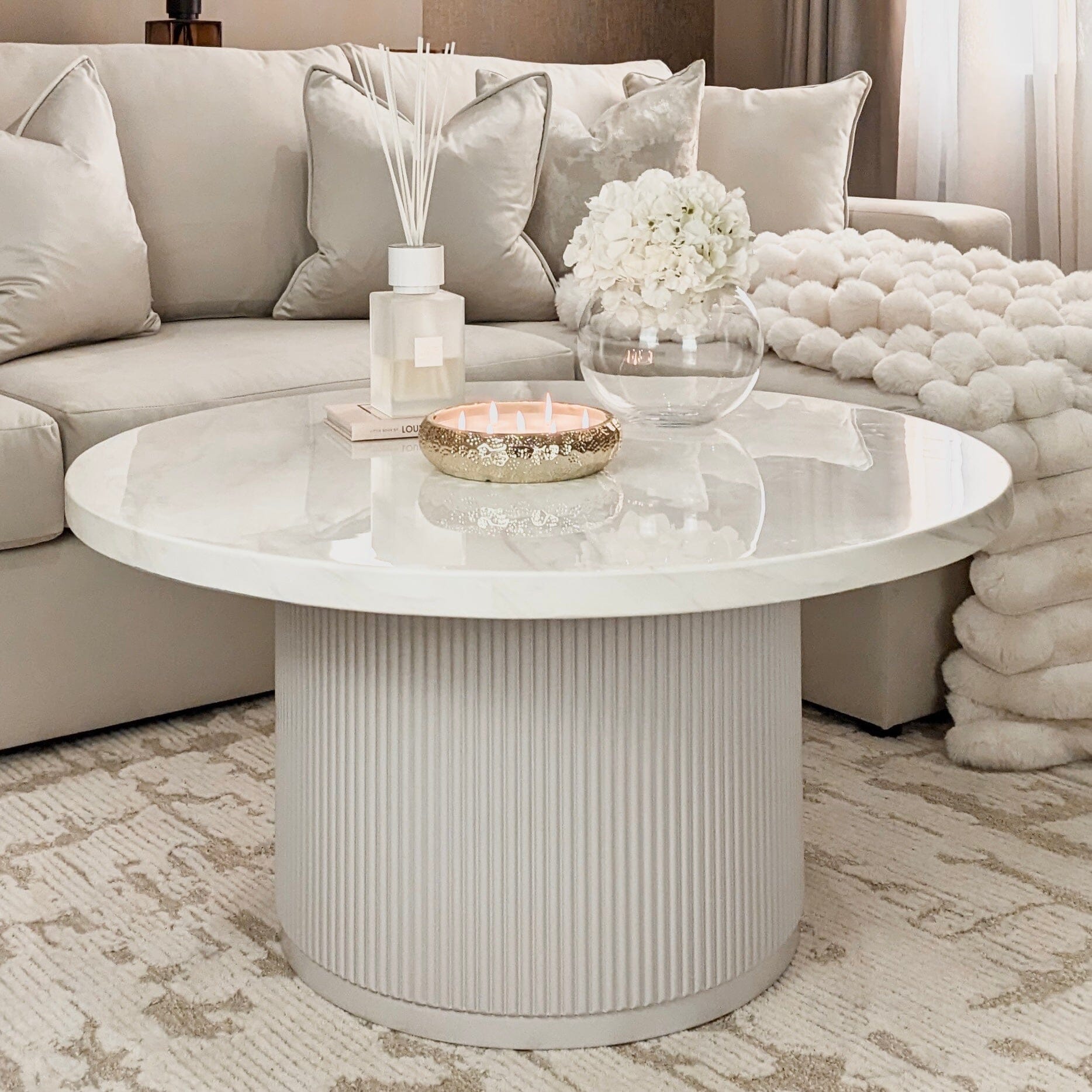 Portobello Large Marble Coffee Table - Bridgnorth Furniture