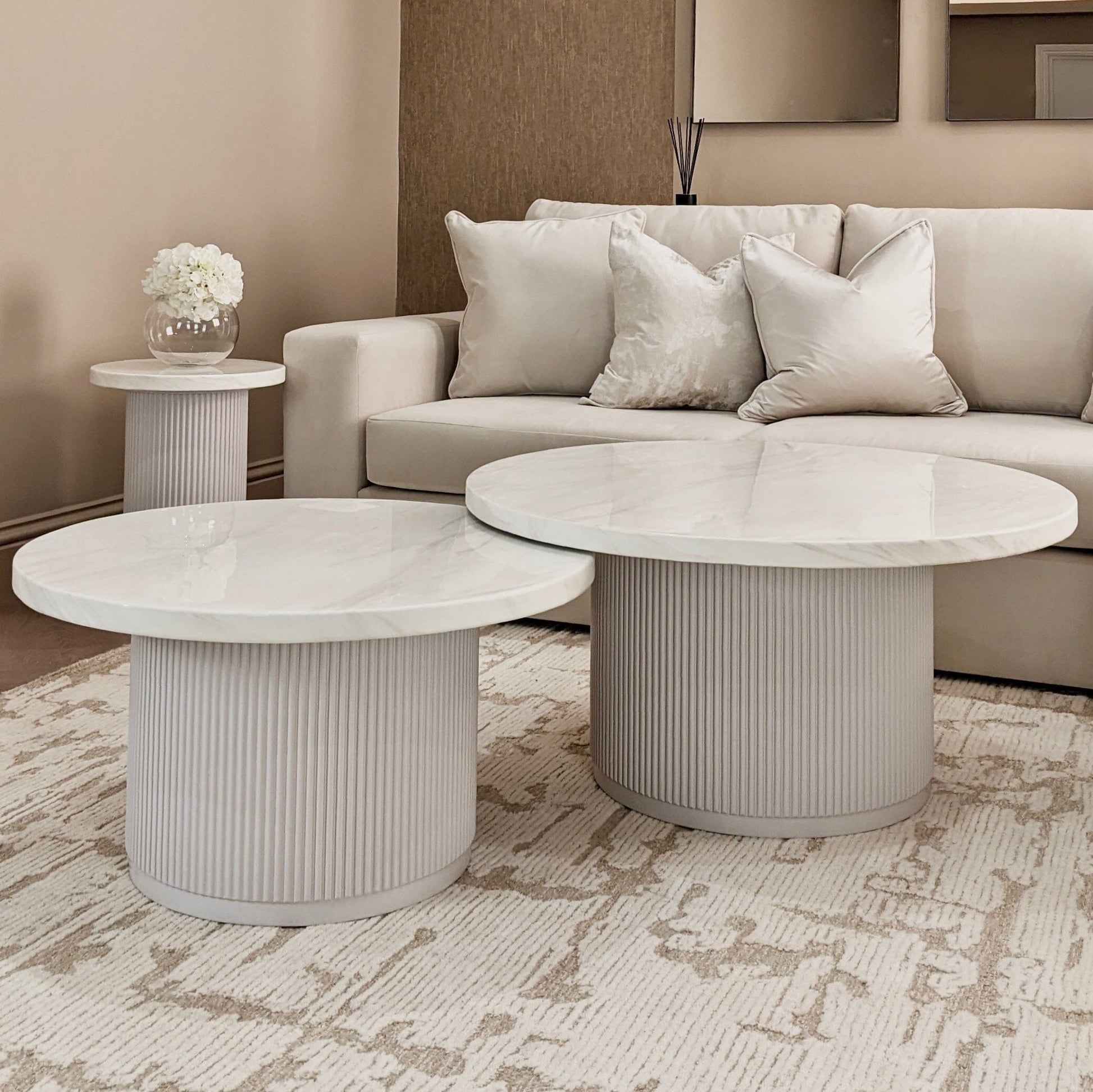 Portobello Large Marble Coffee Table - Bridgnorth Furniture