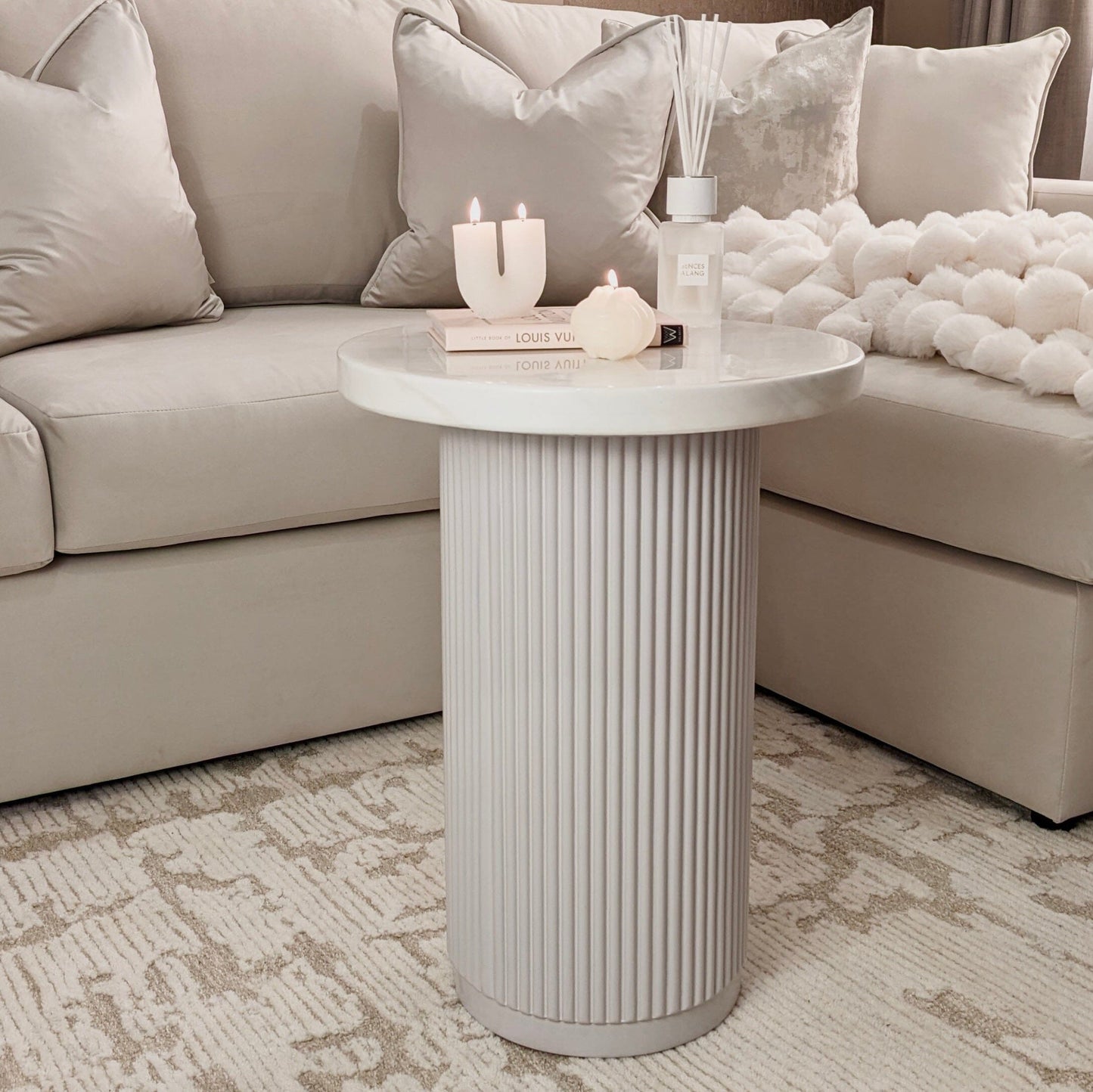 Portobello Marble Side Table - Bridgnorth Furniture