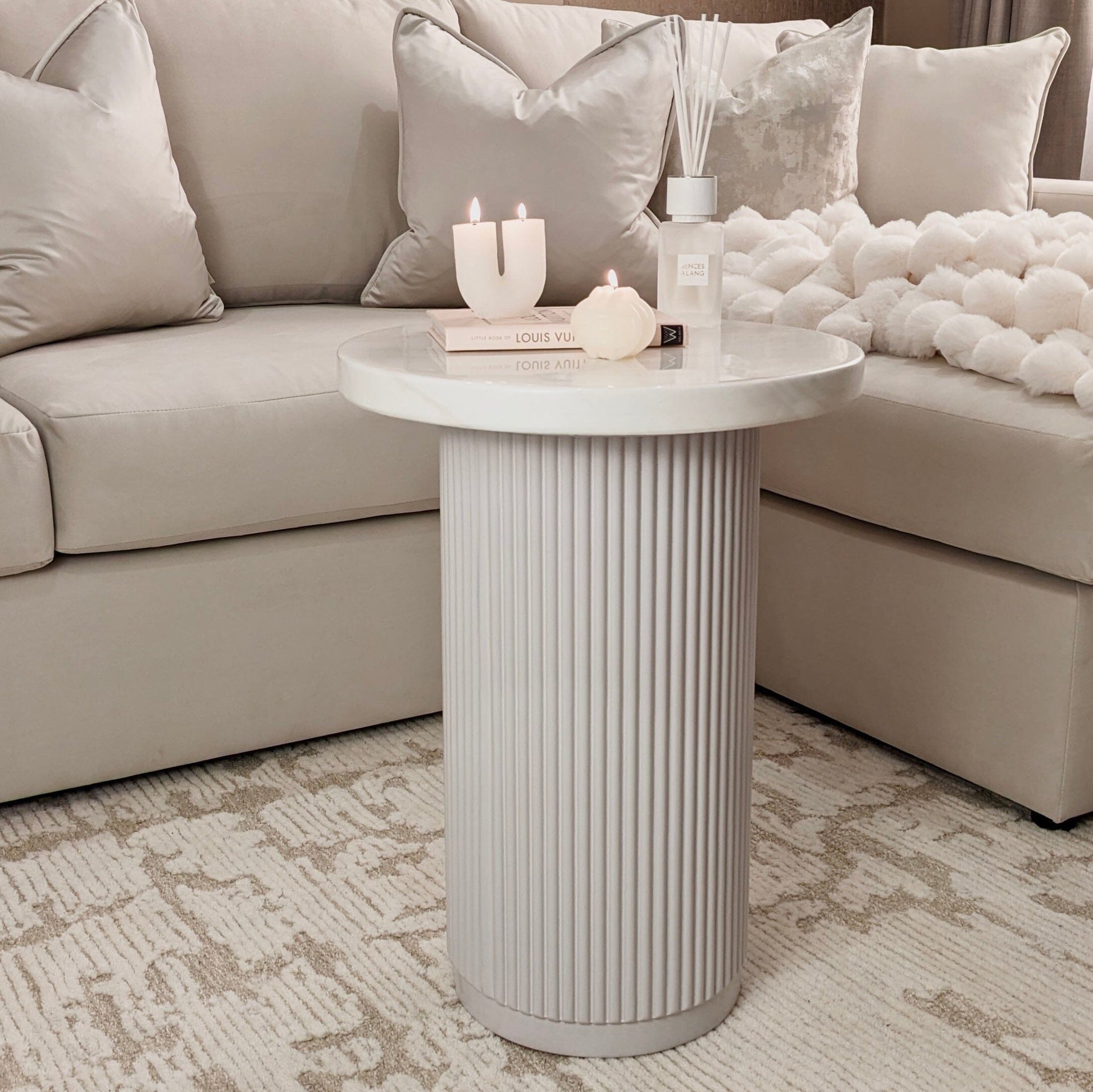 Portobello Marble Side Table - Bridgnorth Furniture