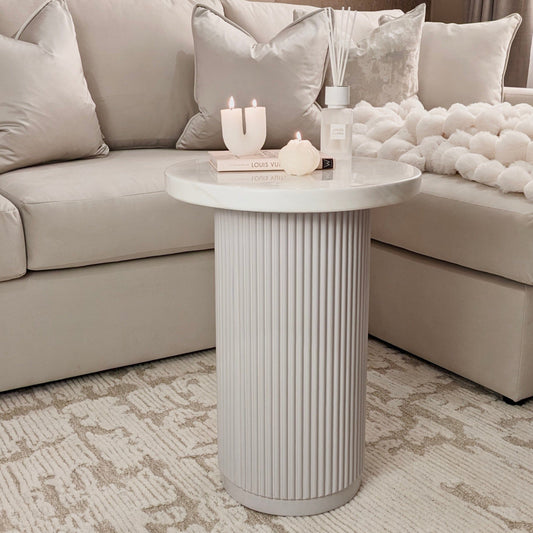 Portobello Marble Side Table - Bridgnorth Furniture
