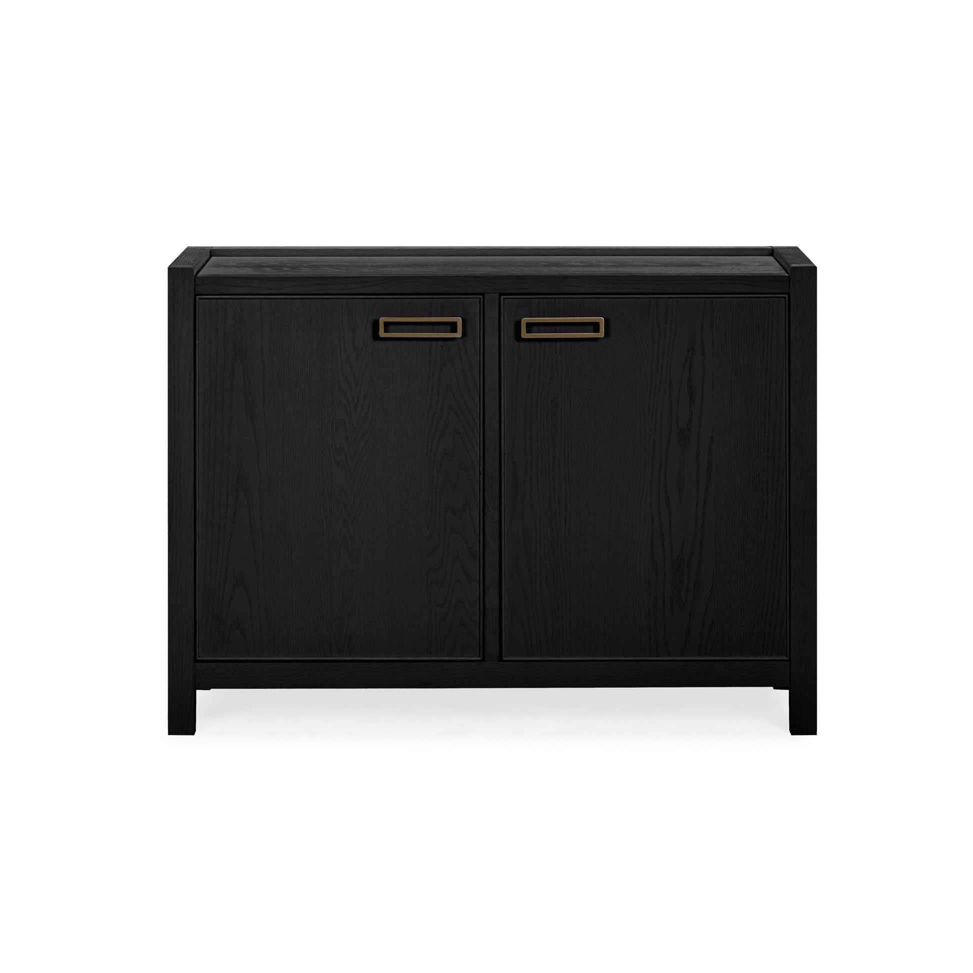 Soho Black Oak Veneer 2 Door Sideboard - Bridgnorth Furniture