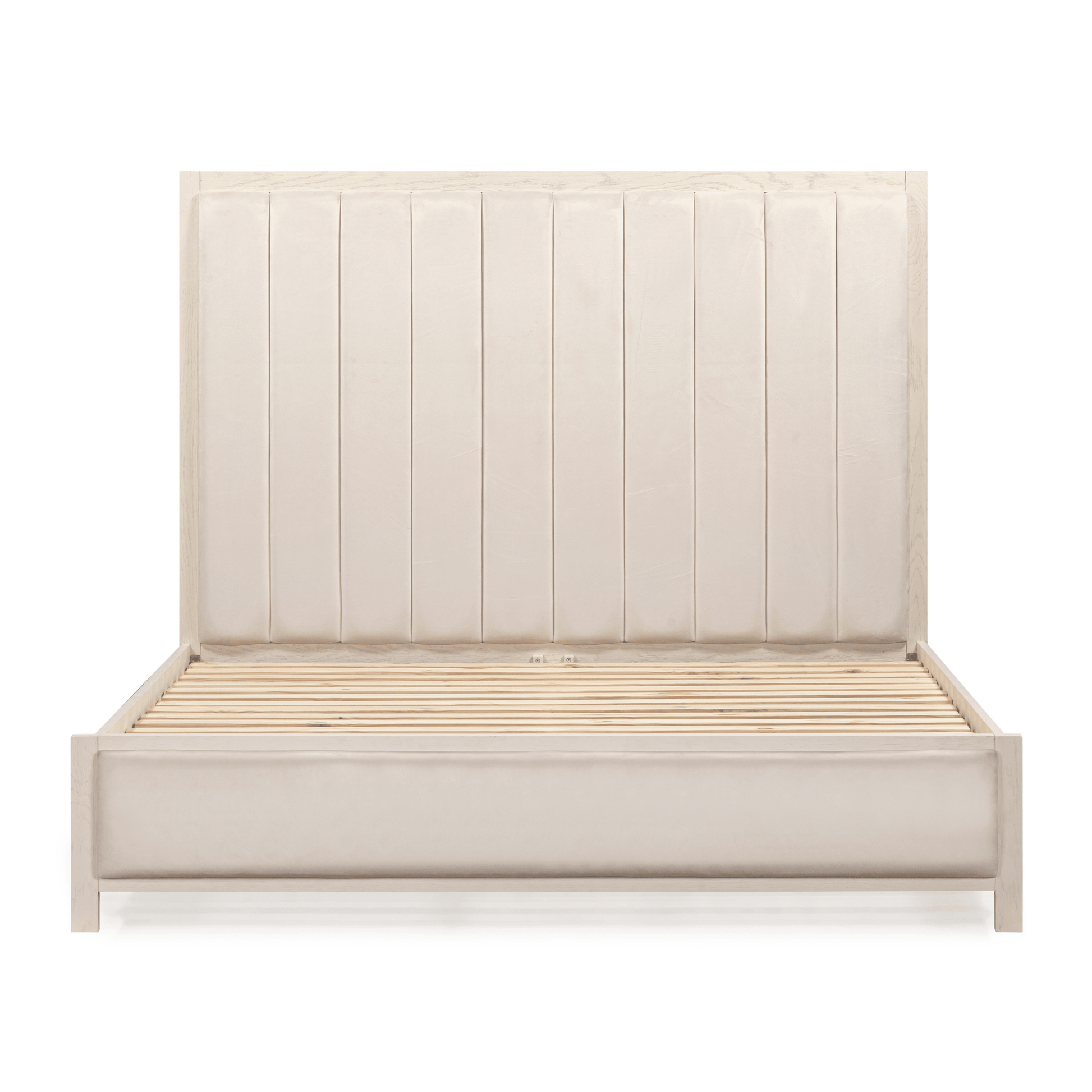 Soho Cream Velvet Bed with Cream Wood Frame - Bridgnorth Furniture