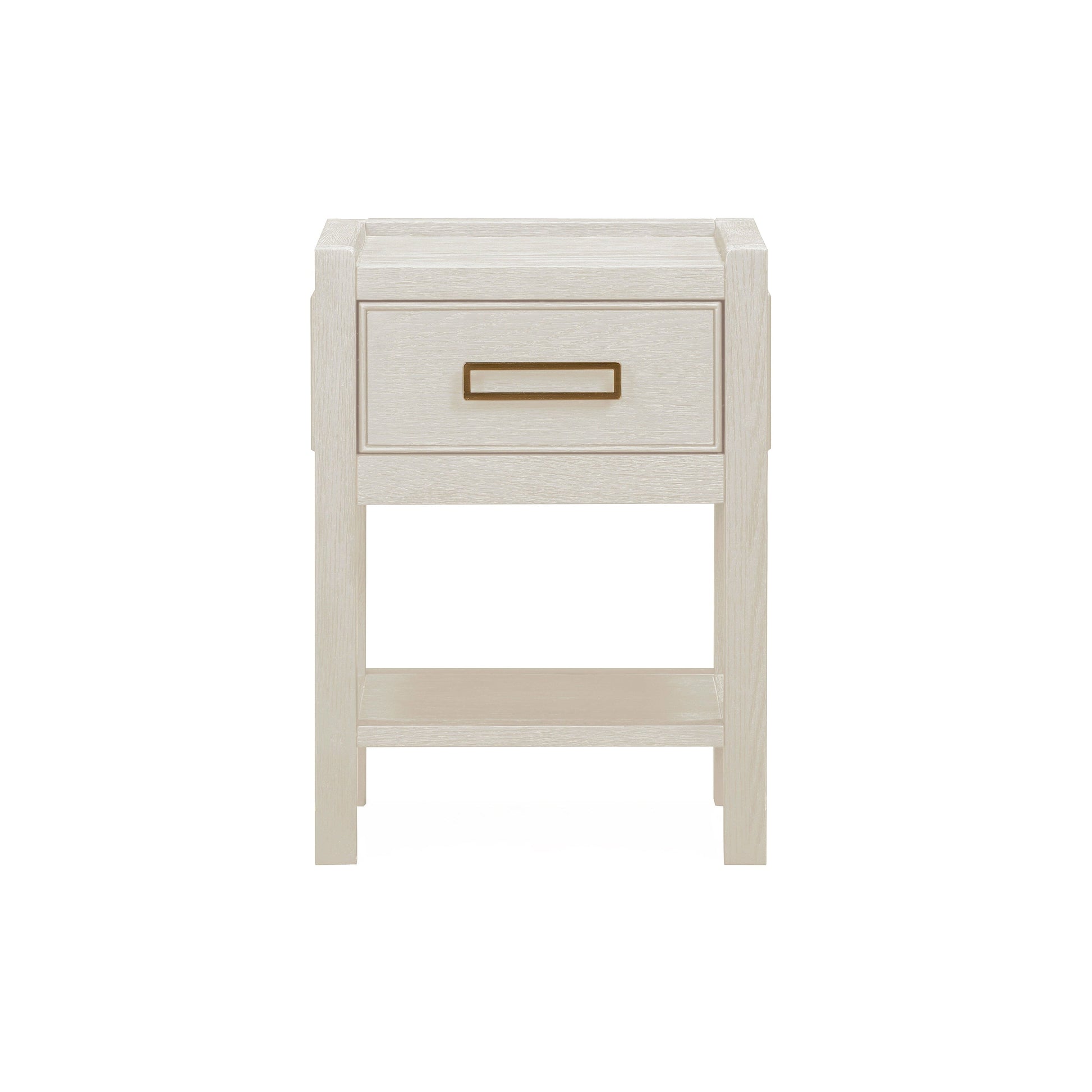 Soho Cream Oak Veneer 1 Drawer Bedside Table - Bridgnorth Furniture