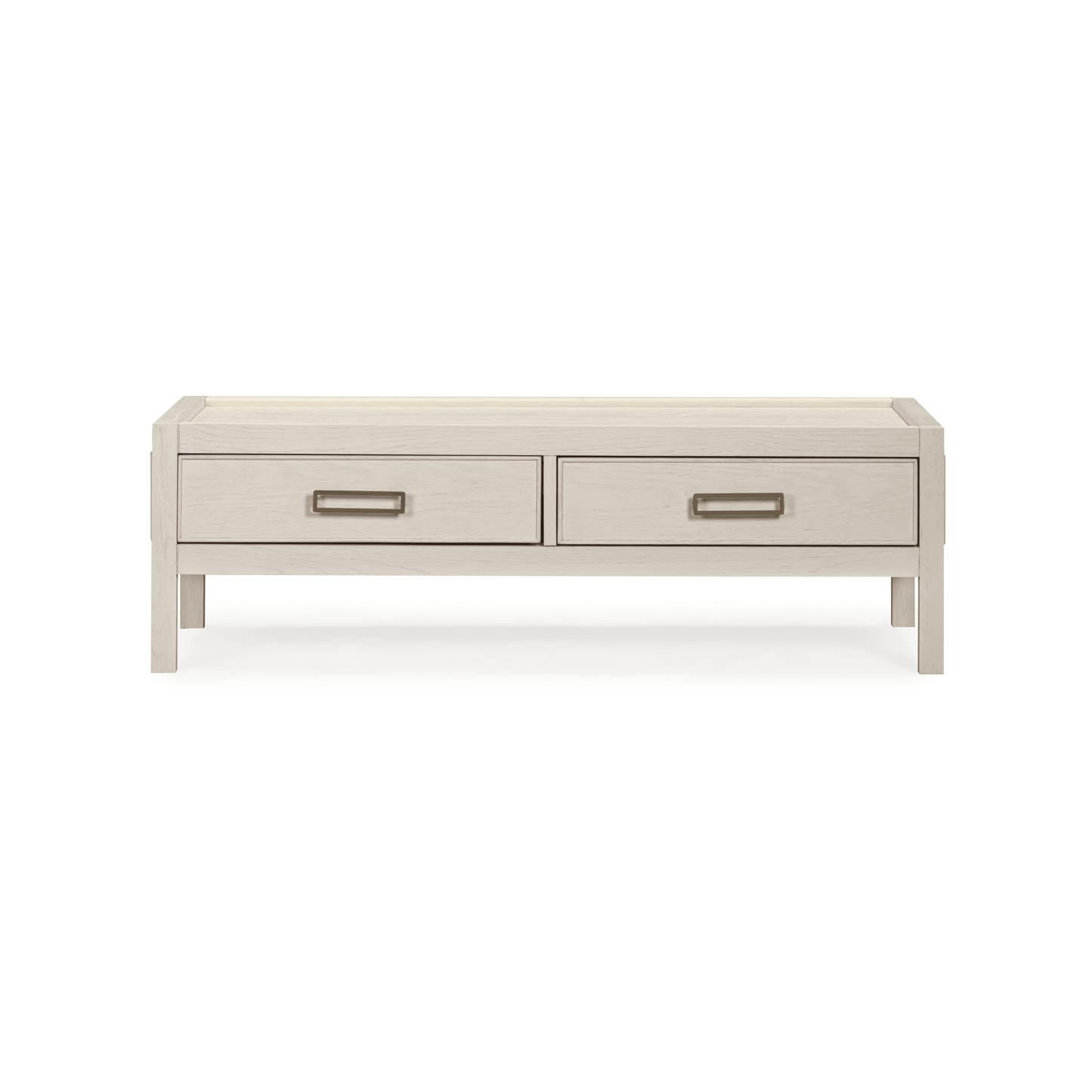 Soho Cream Oak Veneer 2 Drawer Coffee Table - Bridgnorth Furniture