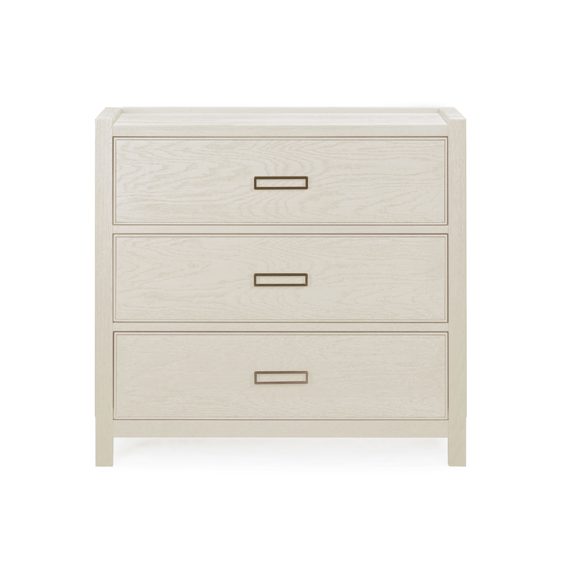 Soho Cream Oak Veneer 3 Drawer Chest - Bridgnorth Furniture
