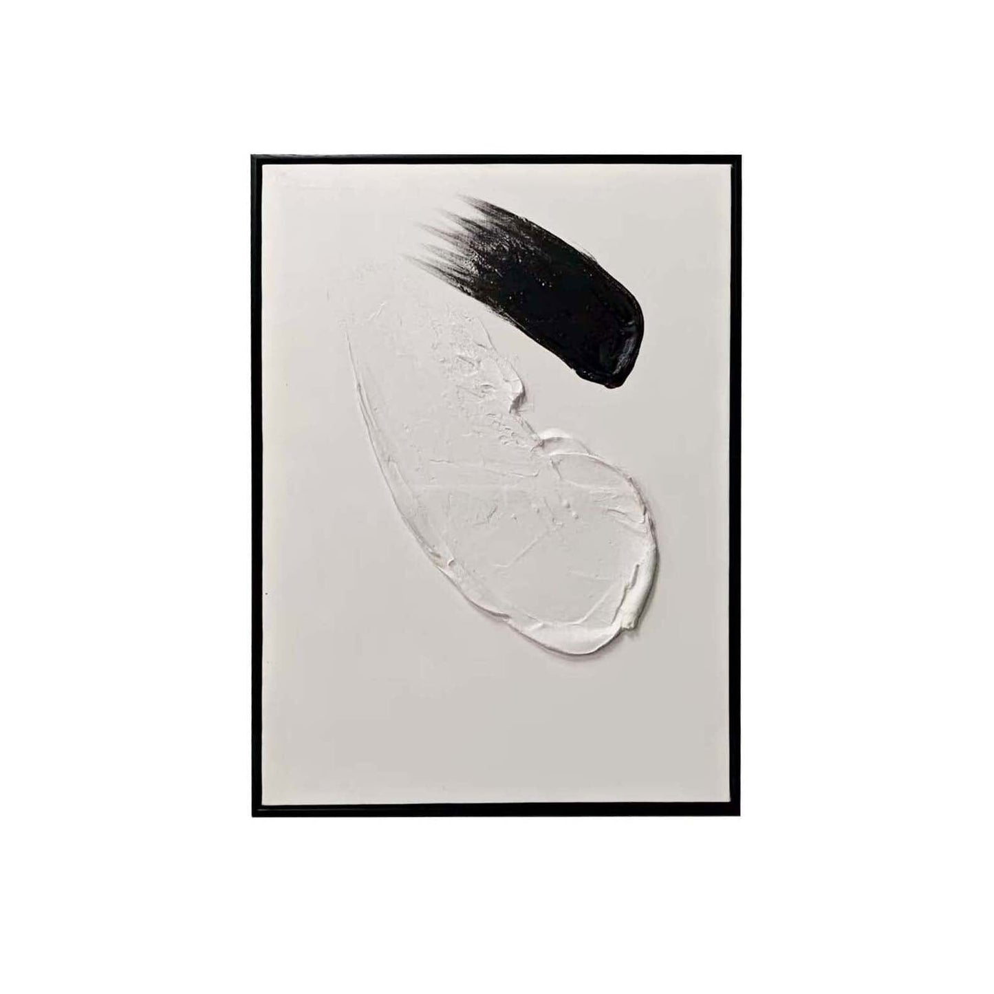Regent Monochrome 3D Paint Stroke Effect Canvas Wall Art - I - Bridgnorth Furniture