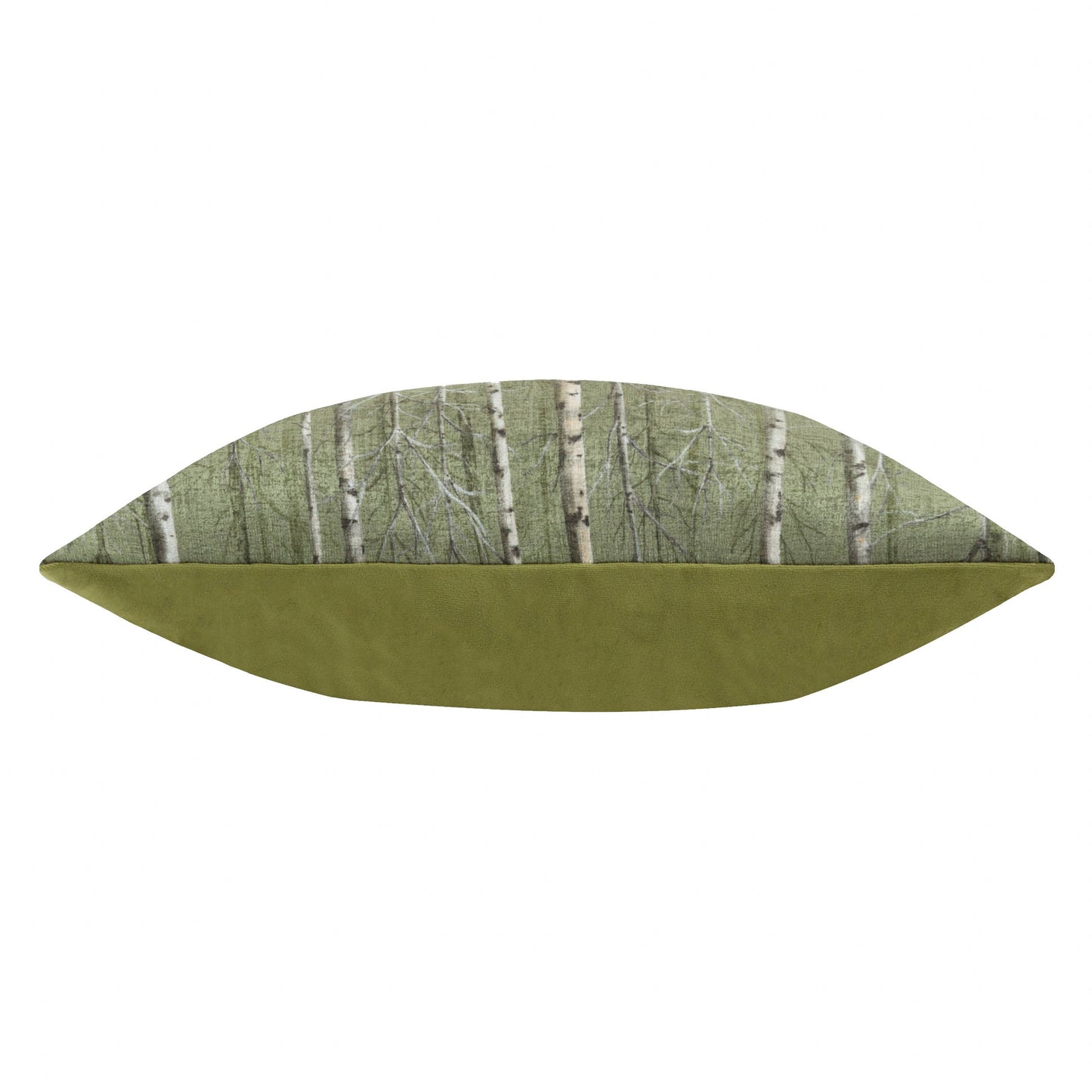 Kielder Forest Haldon Printed Velvet Cushion Khaki - Bridgnorth Furniture