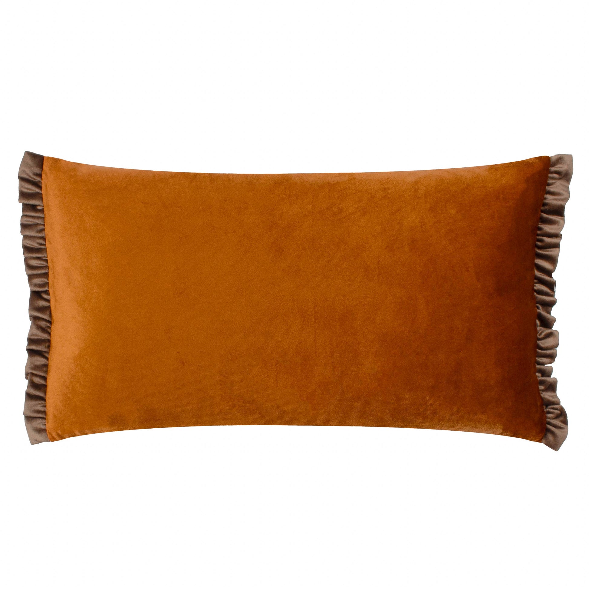 Tilly Velvet Reversible Cushion Rust/Mink - Bridgnorth Furniture